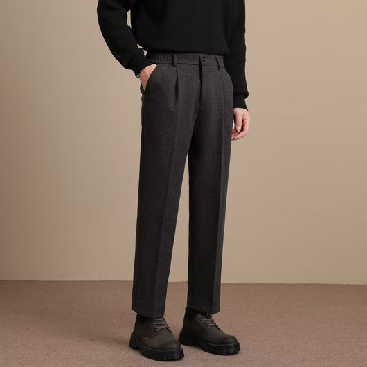 Pantalón Gurkha de Lana Casual Cintura Alta Corte Recto - Image 8