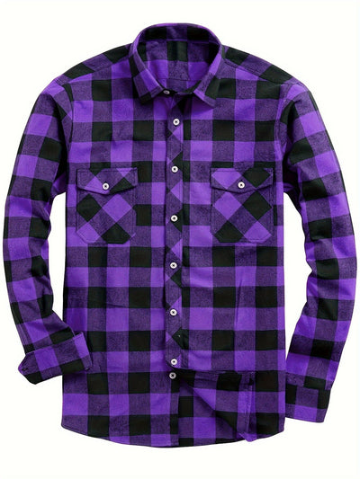 Camisa de Franela a Cuadros para Hombre - Uso Todo el Año - Image 11