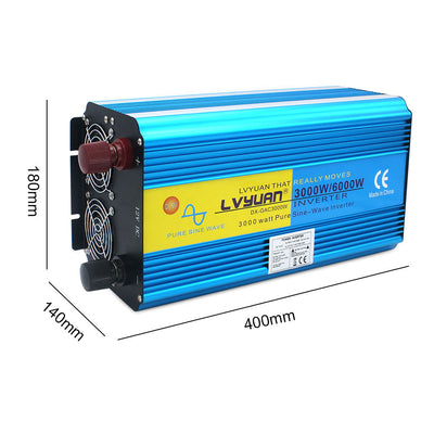 Inversor de Potencia 3000W-6000W Dual 12V/24V a 220V con Control Remoto y Onda Sinusoidal Pura - Image 4