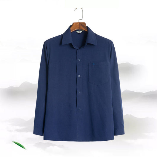 Camisa Casual Suelta de Manga Larga para Hombre - Image 7