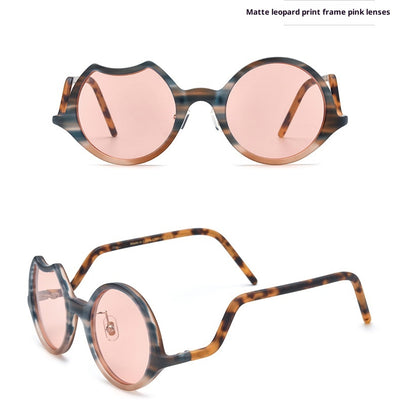 Gafas de Sol Unisex Bicolor con Diseño Irregular Mate - Image 14