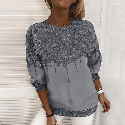 Blusa Casual Estampado Gotas de Lluvia para Mujer - Image 5