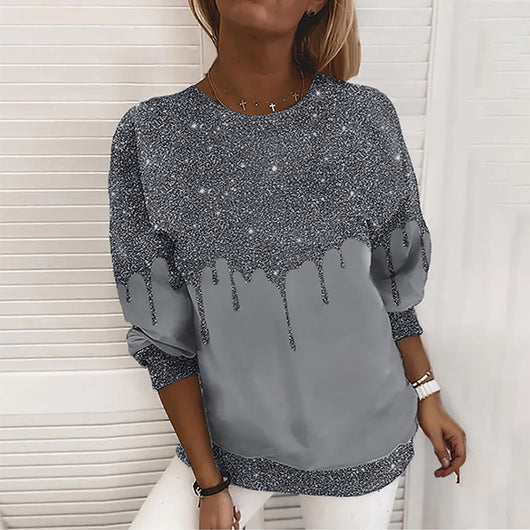 Blusa Casual Estampado Gotas de Lluvia para Mujer - Image 5