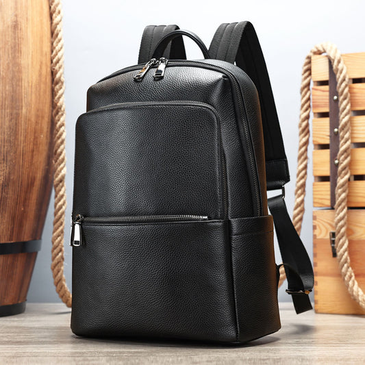 Mochila de Cuero para Hombre con Gran Capacidad