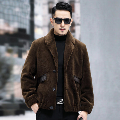 Abrigo de Piel de Borrego Corto para Hombre - Image 3