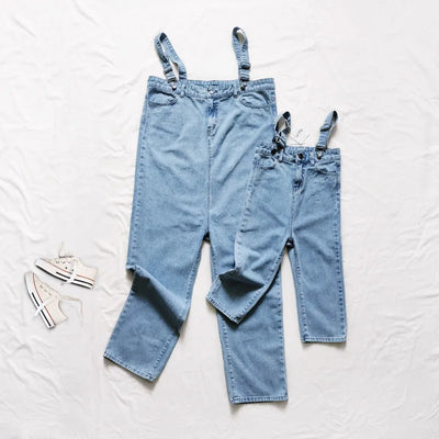 Jeans Anchos de Cintura Alta Estilo Coreano con Tiras - Image 21