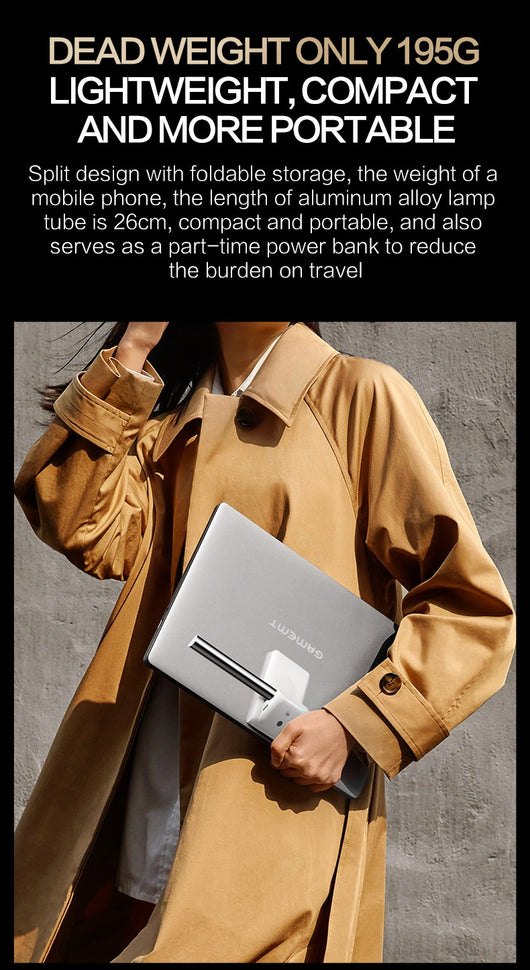 Lámpara LED Portátil para Notebook con Protección Ocular y Power Bank - Image 12