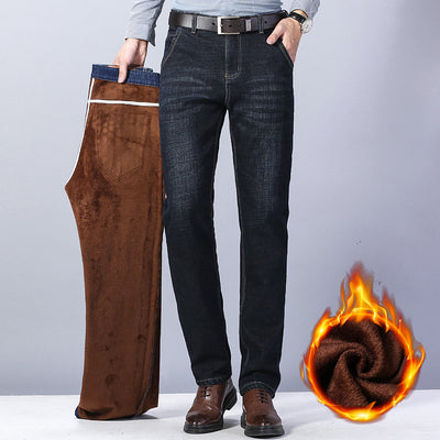 Pantalones Vaqueros Holgados Plus Size con Forro Térmico - Image 13