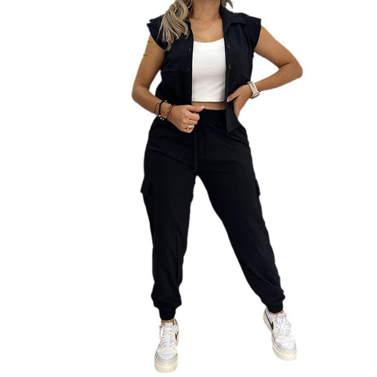 Traje Ejecutivo Femenino: Blusa y Pantalón de Solapa Elegante - Image 9