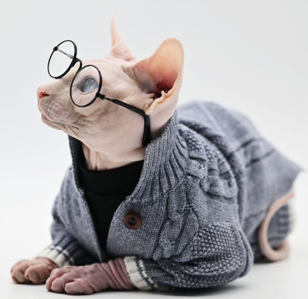 Suéter de Algodón Puro para Gatos sin Pelo - Tejido Suave y Cálido