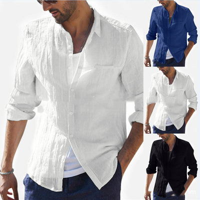 Cardigan de Algodón Manga Larga para Hombre