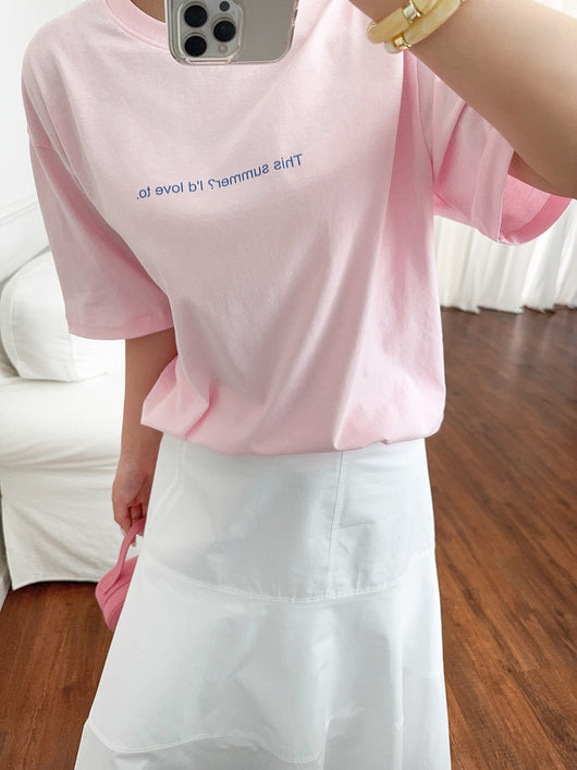 Camiseta de Algodón con Estampado de Letras - Image 33