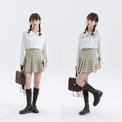 Blusa Coreana Estilo Universitario con Cuello Muñeca - Image 10