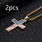 Flag Cross Necklace Dorado 10pcs