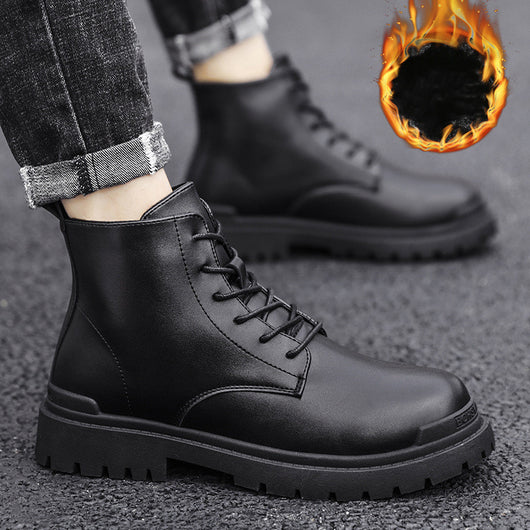 Botas Martin de Cuero Genuino Estilo Retro Británico para Hombre - Image 7
