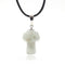 Natural Crystal Mini Pequeño Mushroom Pendant Necklace Glitter stone