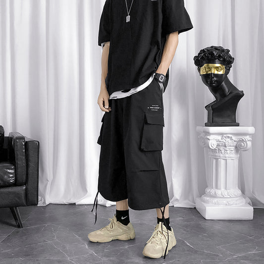 Pantalones Cortos Overol Hombre Verano Estilo Coreano - Image 2