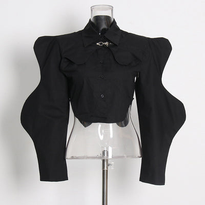 Blusa Sin Mangas Corta de Color Sólido - Estilo Moderno y Versátil