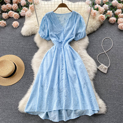 Vestido Elegante Escote V Línea A Estilo Francés - Image 15