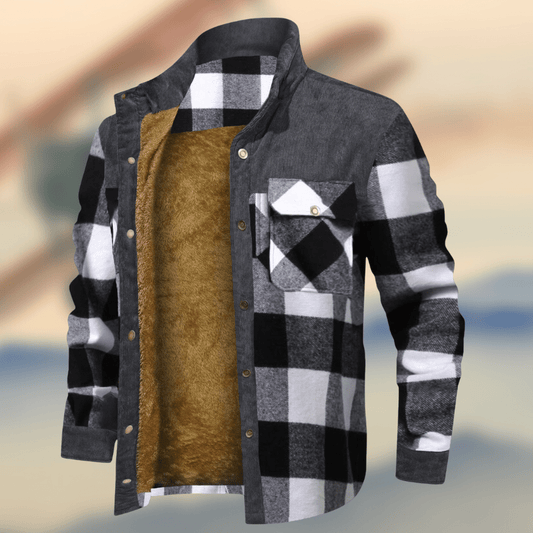 Chaqueta Camisa Cuadros Dragon con Tejido Reforzado