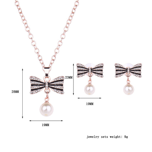 Conjunto de Joyería de Lujo con Moño y Diamantes Completos - Image 8