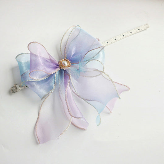 Collar de Cuero para Mascotas con Moño - Accesorios para Fotos - Image 5