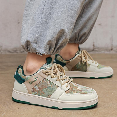 Tenis Casuales Hombre Diseño Artístico Pintura Óleo Tendencia Estudiante Zapatos Deportivos - Image 8