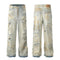 Jeans Cargo Oversize con Agujeros Grandes y Cintas Laterales