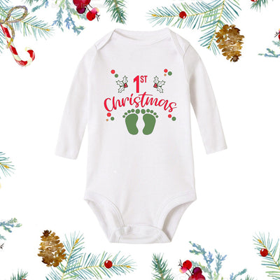 Mameluco Navideño Blanco de Manga Larga para Recién Nacido - Image 7