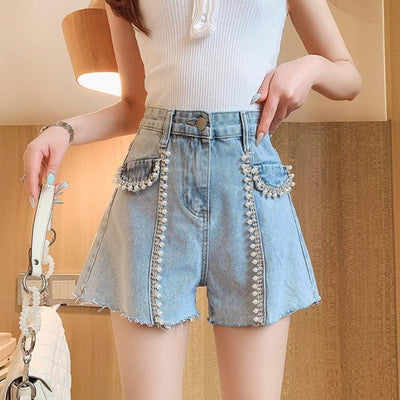 Shorts Cintura Alta con Perlas - Image 6