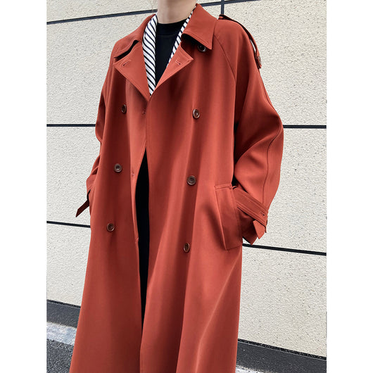 Chaqueta Cortaviento Larga Estilo Británico Suelta Hasta la Rodilla para Mujer - Image 6