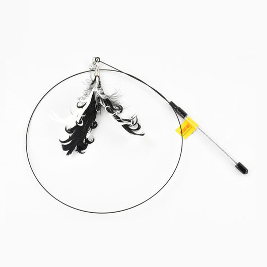 Juguete Interactivo para Gatos con Pluma y Varilla Flexible