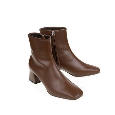 Botas Martin de Tacón Grueso con Punta Cuadrada para Mujer - Image 14