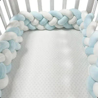 Protectores de Cuna Trenzados Alargados con Almohada Decorativa - Image 91