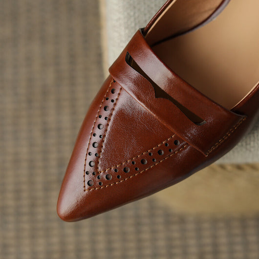 Zapatos de Tacón Medio con Punta Fina y Detalles Calados - Tallas Grandes - Image 13