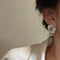 Aretes de Plata 925 Flor Grande Texturizada Estilo Coreano