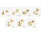 Women's Simple Minimalist Sketch Geometric Earrings Dorado 7PCS