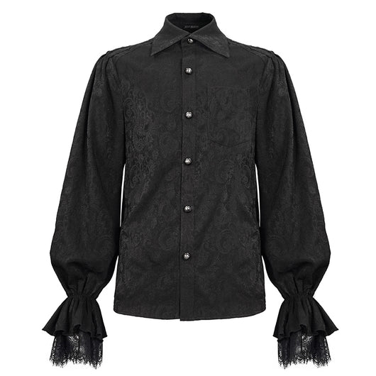 Camisa Gótica de Manga Larga con Volantes para Hombre - Image 4