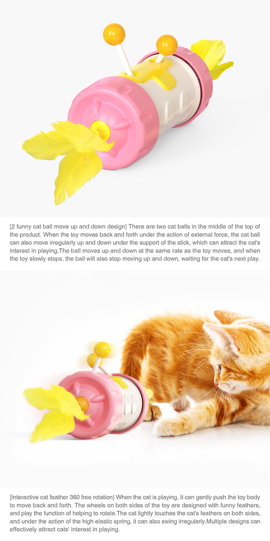 Juguete Interactivo para Gatos con Pluma y Bola Equilibrante - Image 14