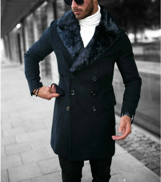 Abrigo Ejecutivo Doble Botonadura Slim Fit Talla Grande Hombre - Image 6