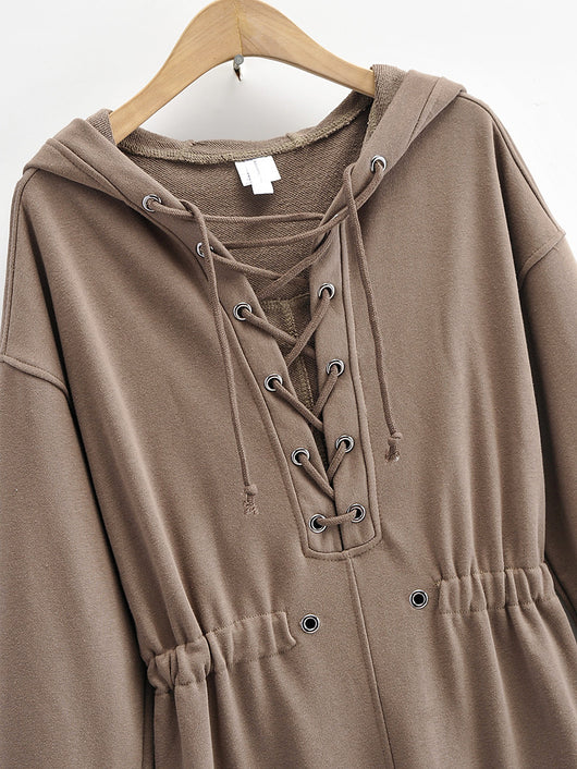 Jumpsuit Deportivo Holgado con Capucha y Cuerda Ajustable - Image 16