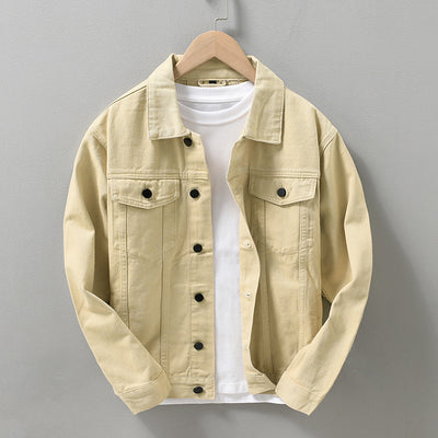 Chaqueta Camisa Denim Retro Francesa Casual para Hombre - Image 3
