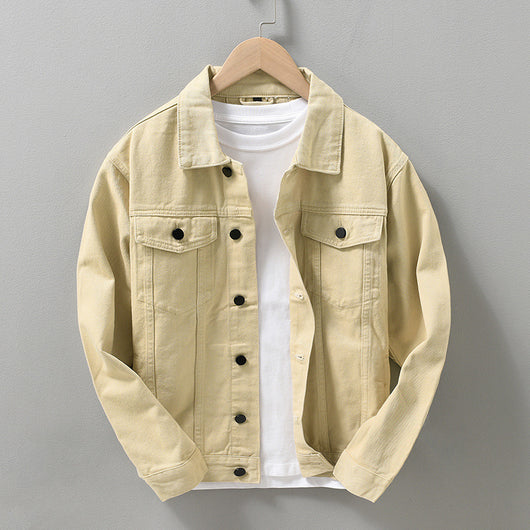 Chaqueta Camisa Denim Retro Francesa Casual para Hombre - Image 3
