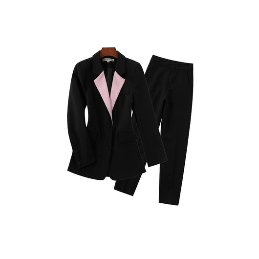 Traje Ejecutivo con Pantalón Tobillero y Chaqueta Combinada - Image 7