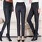 Pantalones de Algodón Acolchado Cintura Alta para Mujer