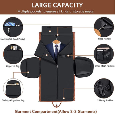 Bolso Convertible de Cuero Impermeable Grande para Viajes y Prendas - Image 3