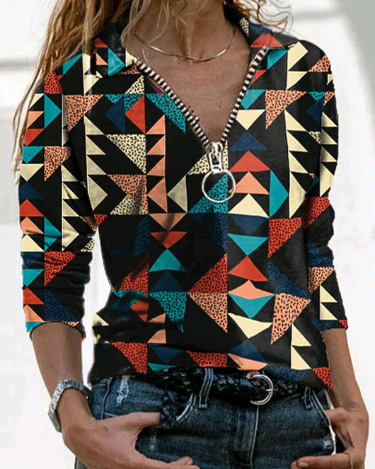 Sudadera Retro con Estampado Vintage y Cierre de Cremallera - Estilo Europeo y Americano - Image 10