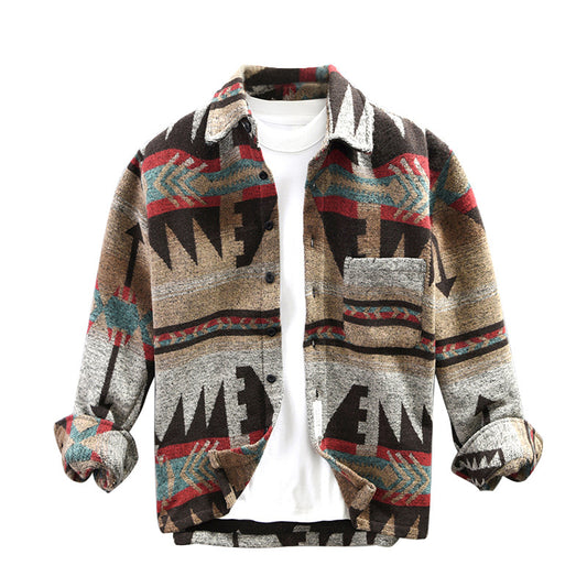 Abrigo Camisa Lana Vintage Colores Otoño Invierno para Hombre - Image 2