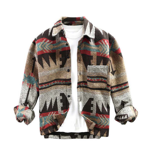 Abrigo Camisa Lana Vintage Colores Otoño Invierno para Hombre