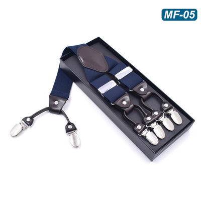 Tirantes Elásticos Multicolor con 6 Clips para Hombre - Image 37